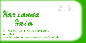 marianna haim business card